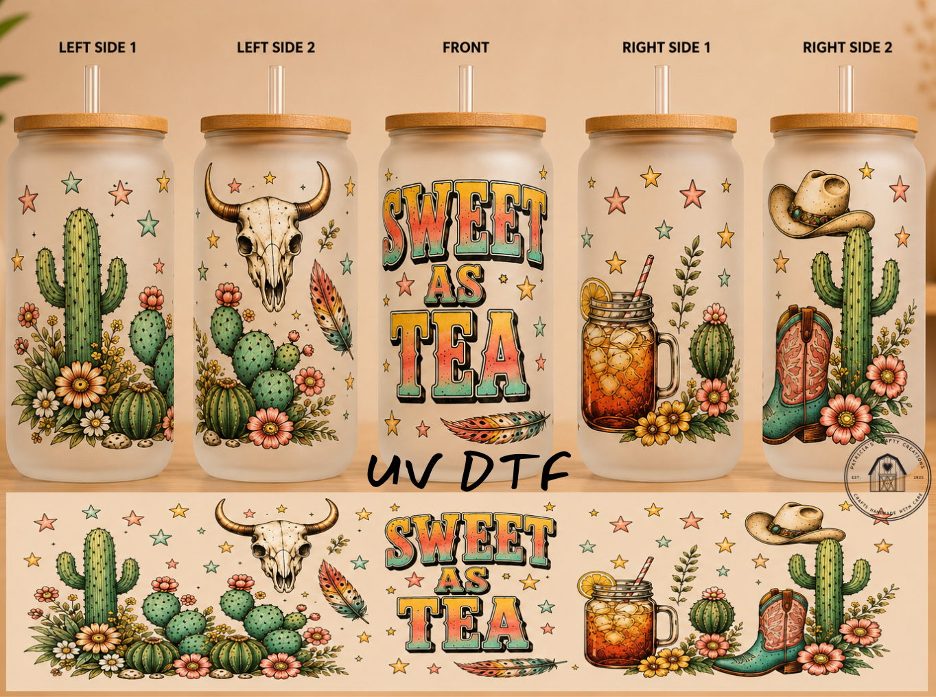 Sweet as Tea 16 oz Glass Tumbler