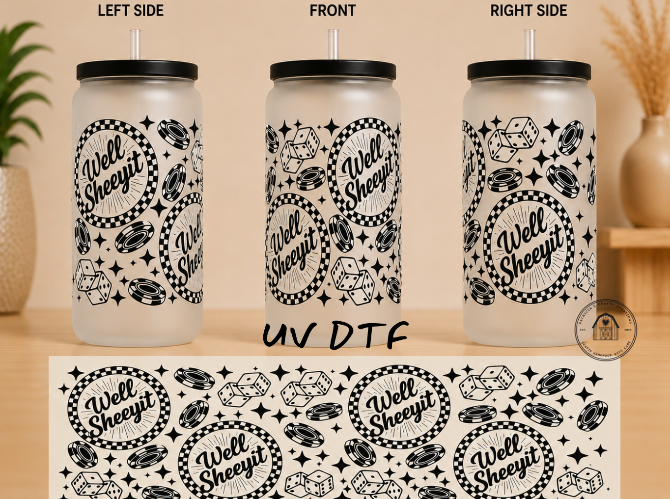 Well Sheeyit 16 oz Glass Tumbler