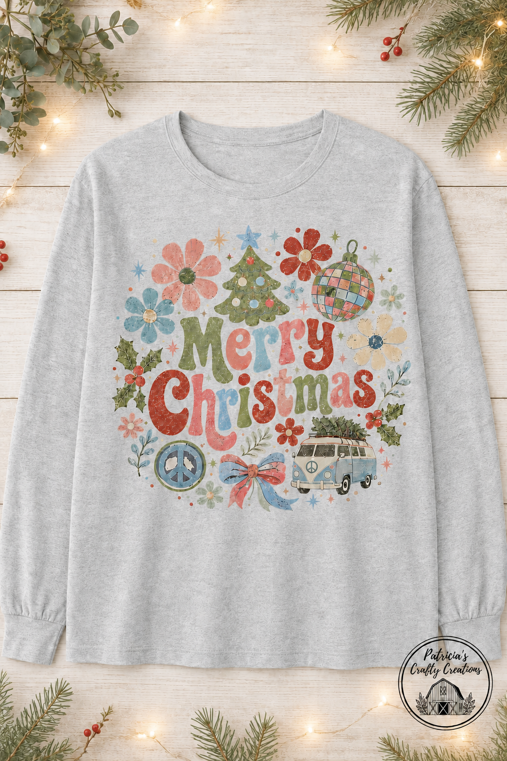 Retro Christmas Long Sleeve T-shirt