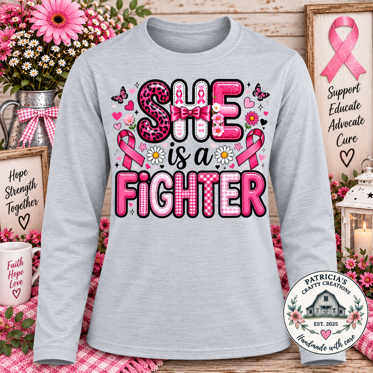 She is a Fighter Long Sleeve T-shirt