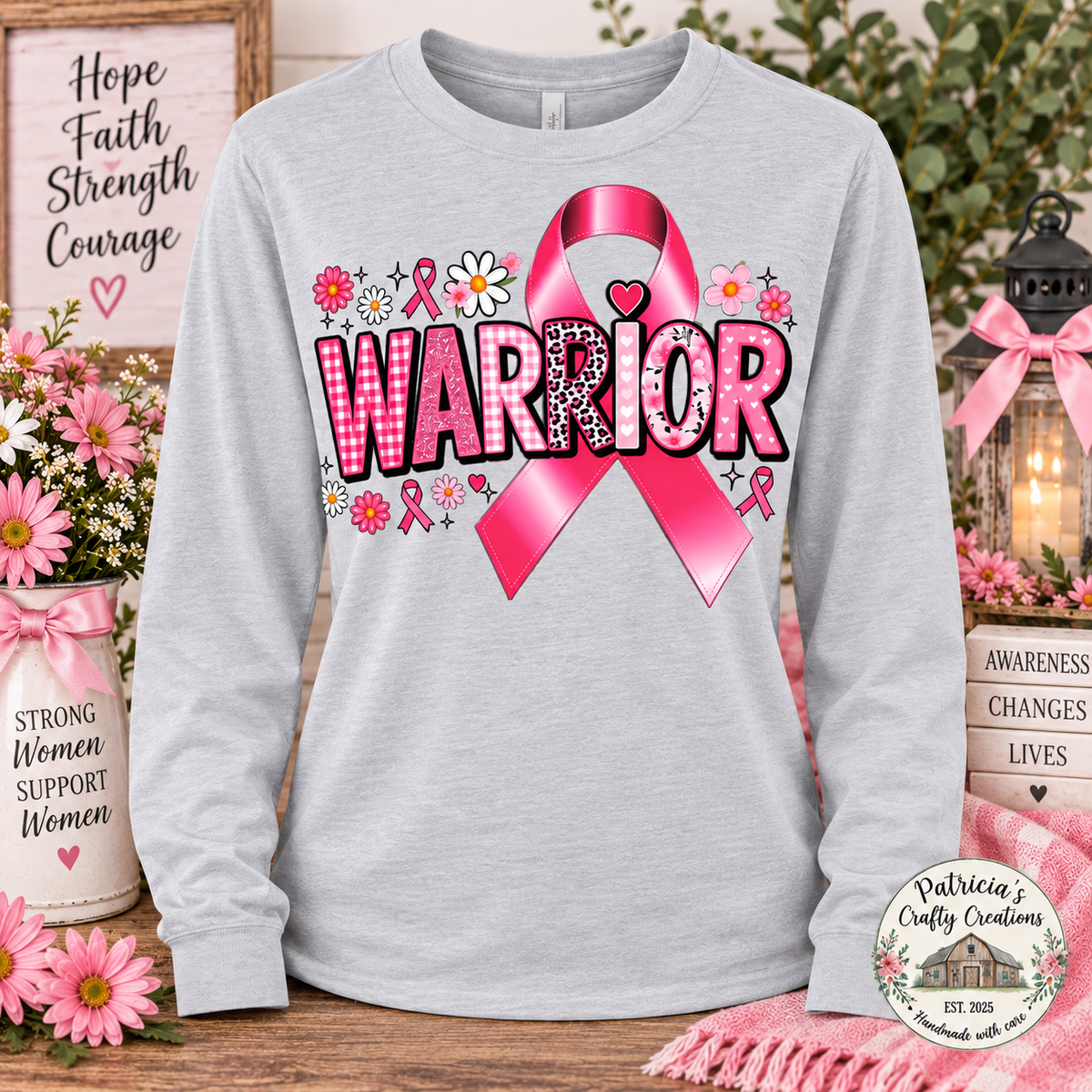 Warrior w/Ribbon Long Sleeve T-shirt