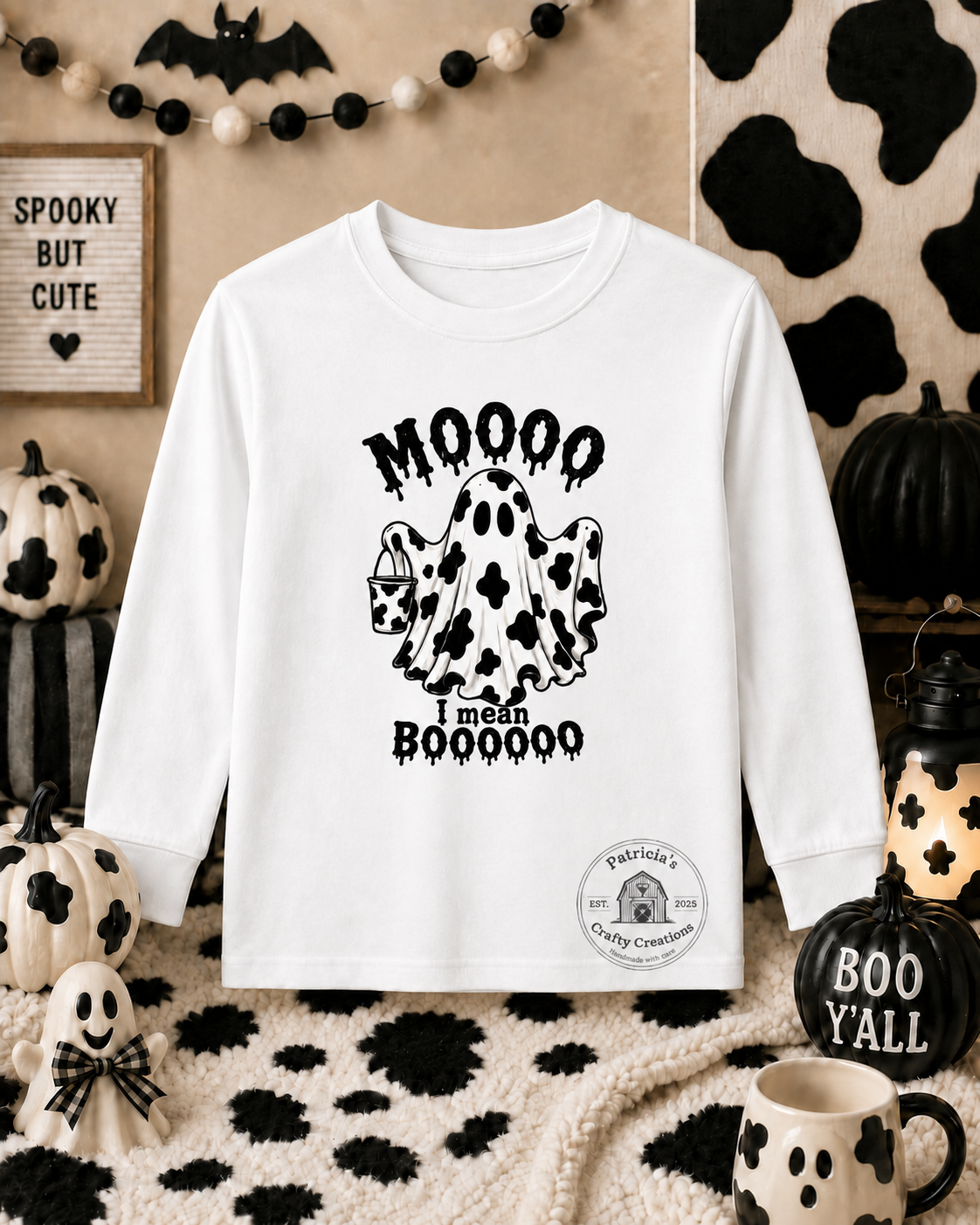 Mooo I Mean Boooo Youth Long Sleeve Shirt