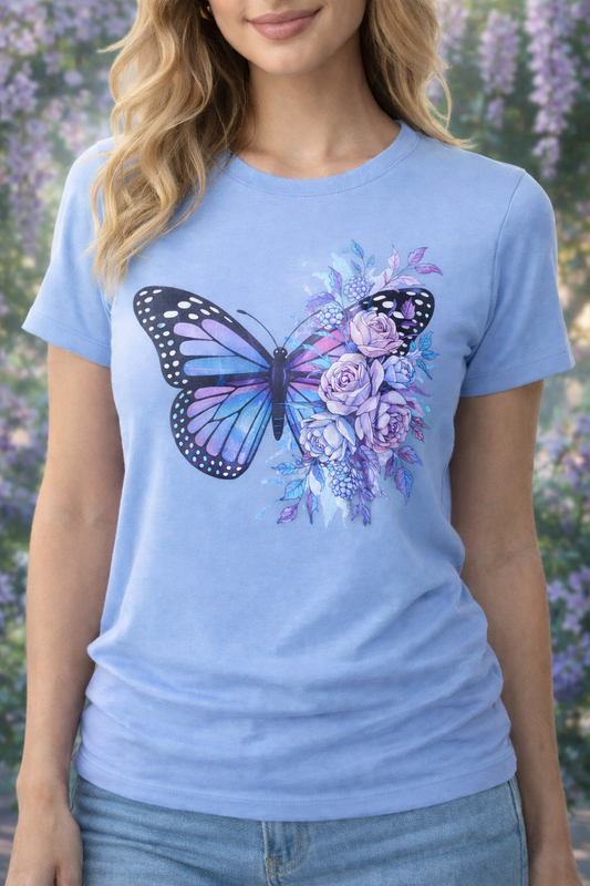 Butterfly Peony Woman's T-Shirt