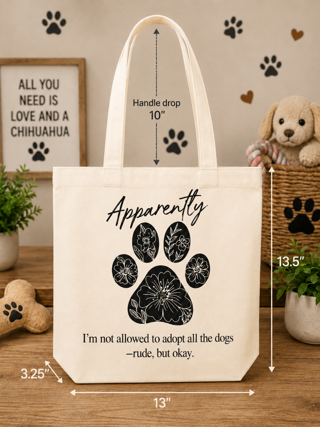 Not "Allowed" to Adopt all Dogs Tote bag