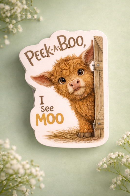 Peek a Boo I See Moo - Sticker