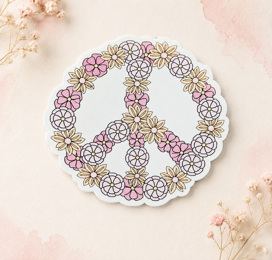 Retro Peace Sign 3-inch Die-cut Sticker