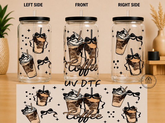 Coffee 16 oz Glass Tumbler