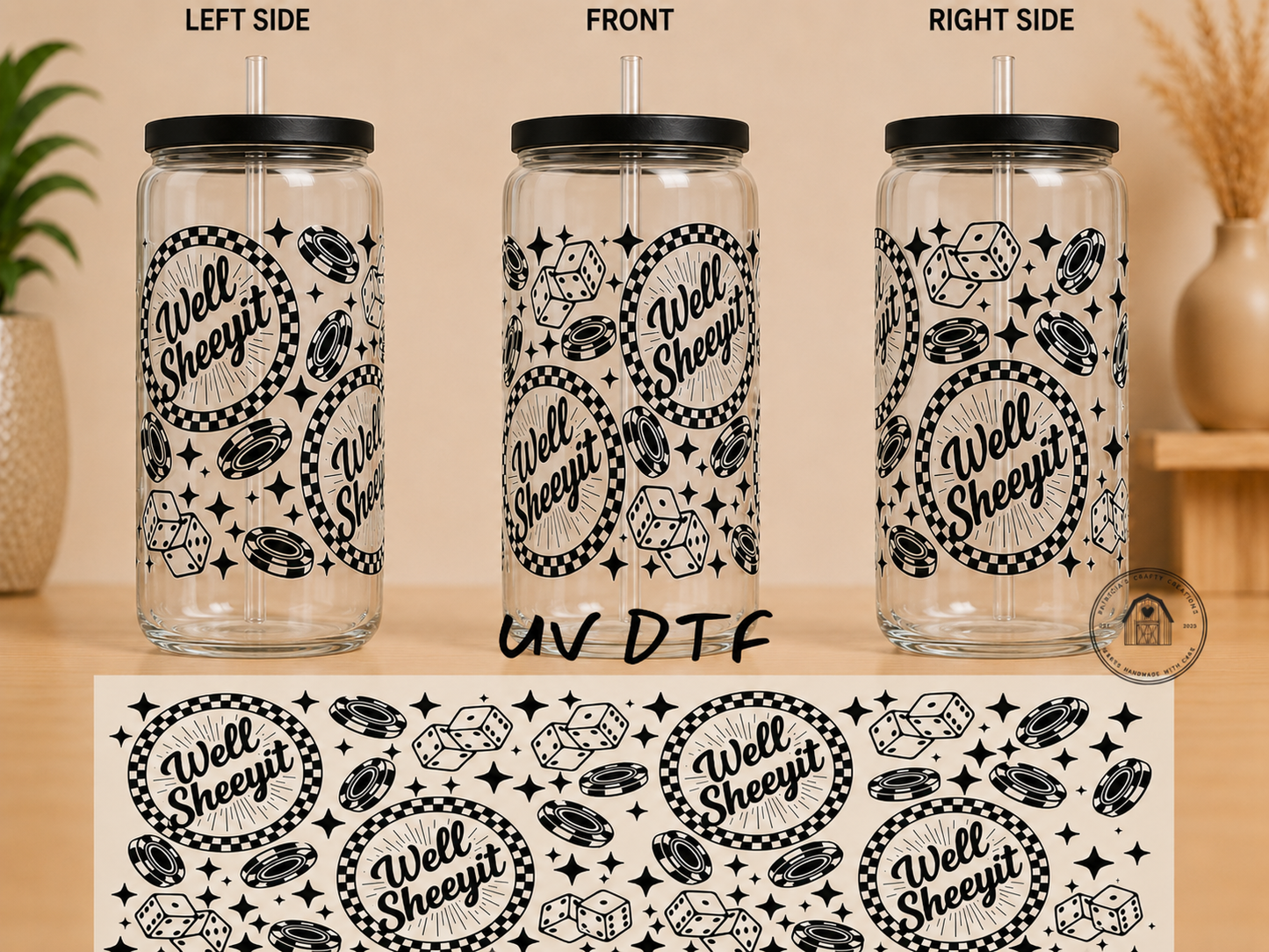 Well Sheeyit 16 oz Glass Tumbler