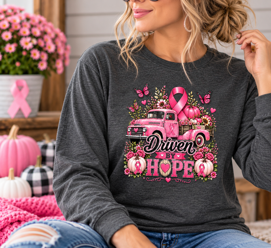 Driven by Hope Breast Cancer Awareness Long-Sleeve T-Shirt