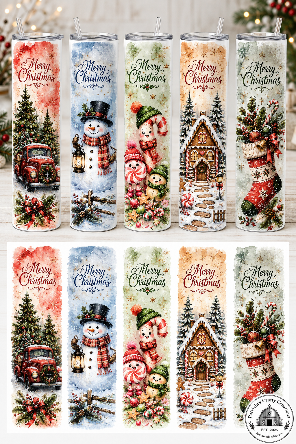 Vintage Christmas 20-ounce Tumbler