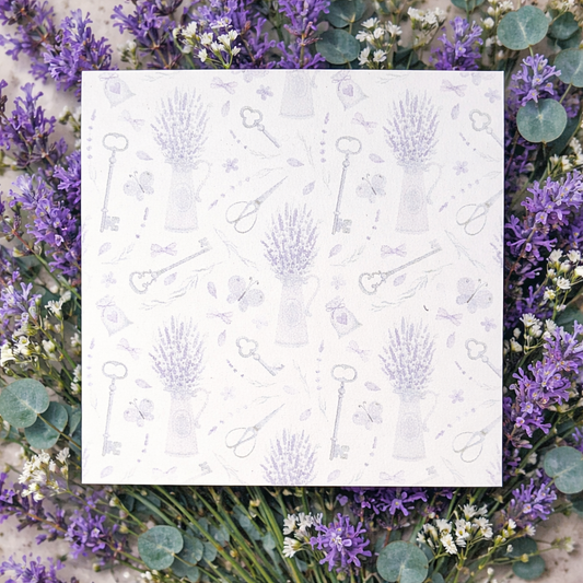 Lavender & Vintage Key Post-it Notes