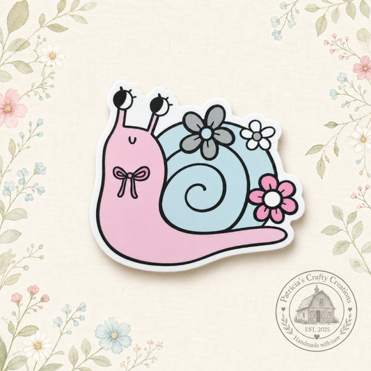 Retro Flower Power Snail 3-inch Sticker