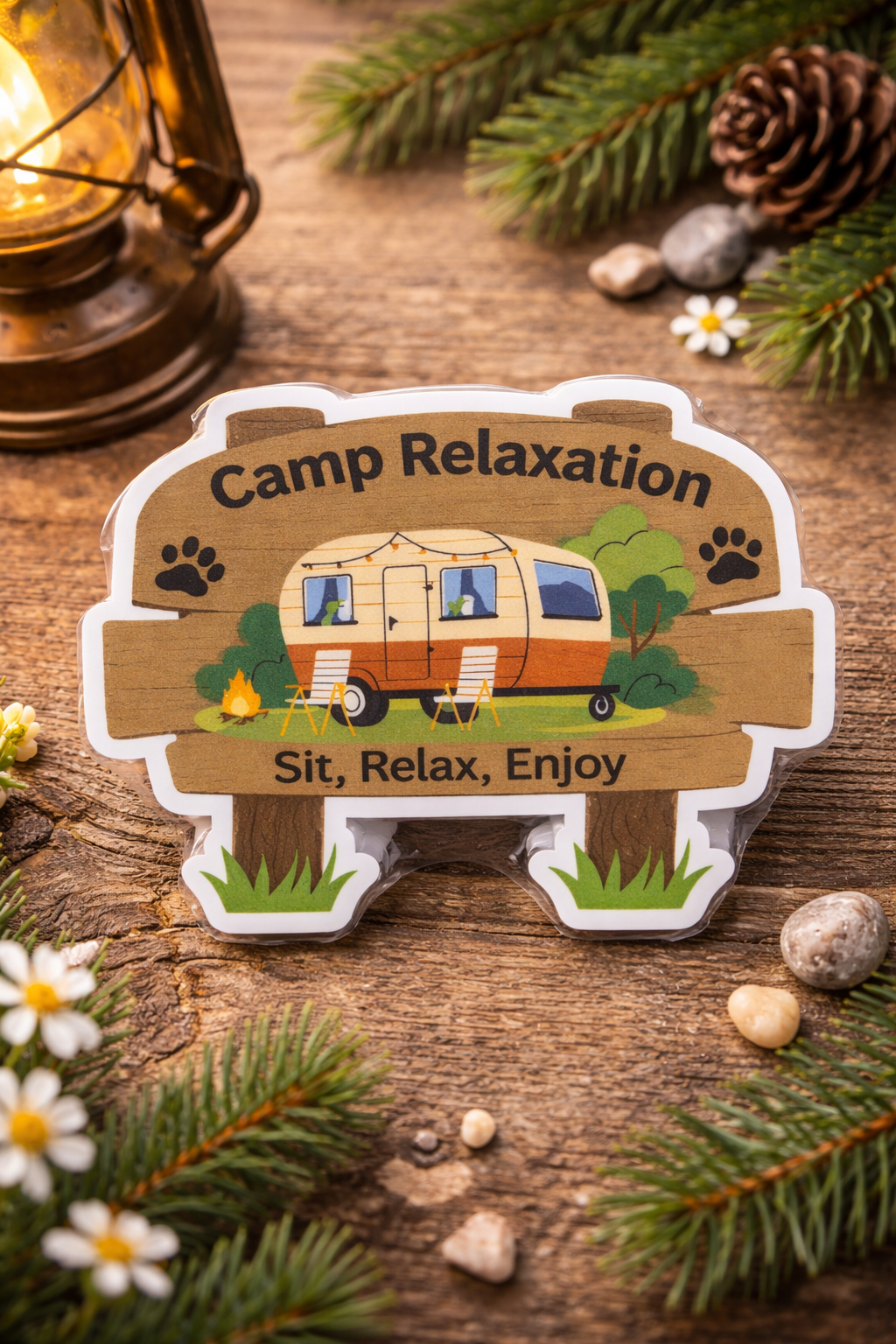 Camp Relaxation Sit, Relax, Enjoy - Sticker