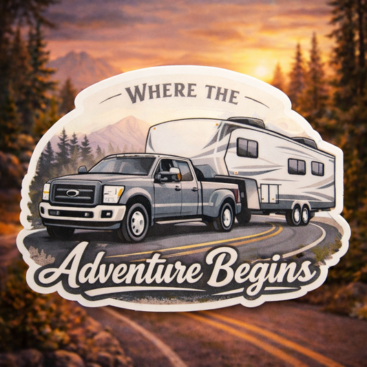Where the Adventure Begins - Sticker