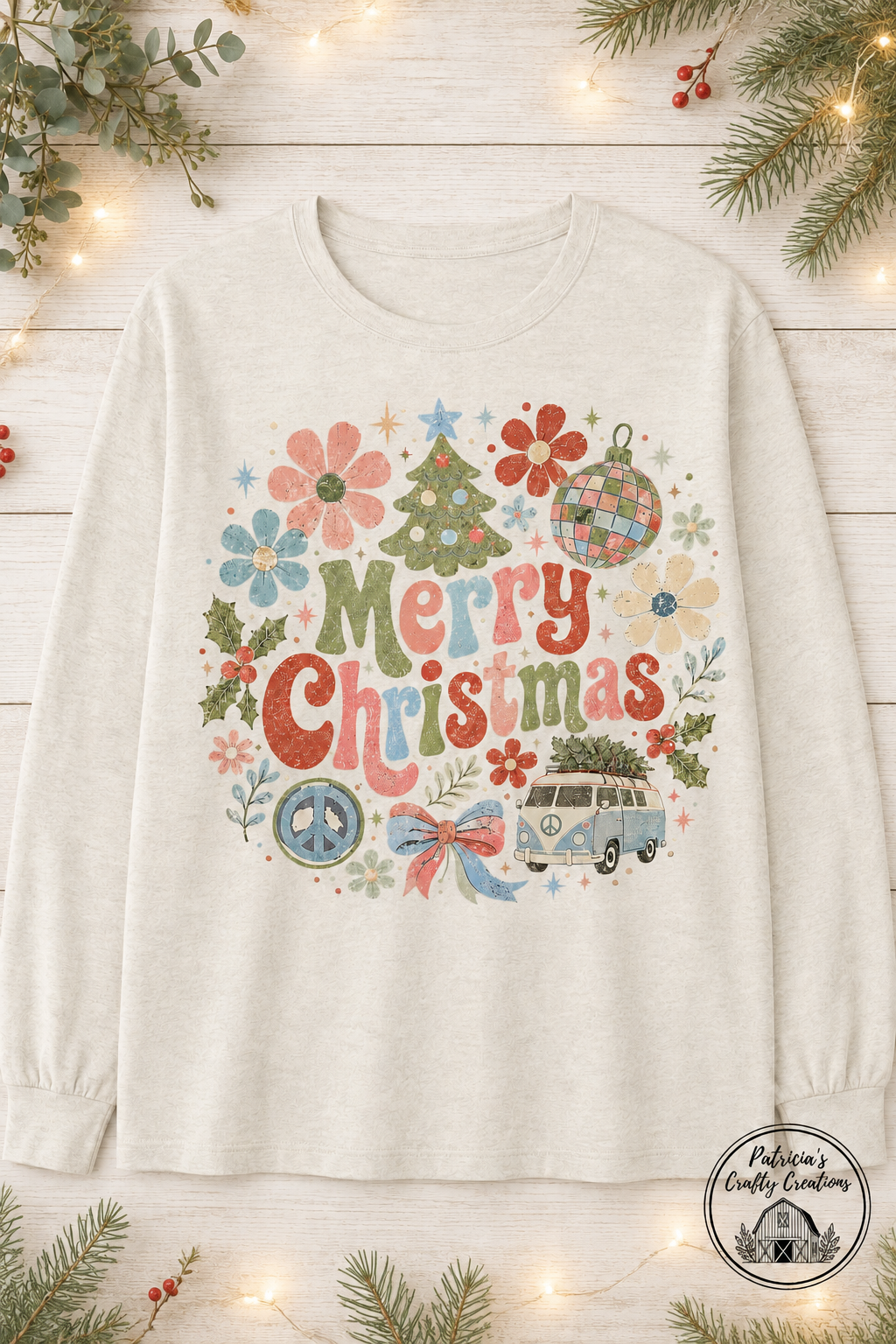 Retro Christmas Long Sleeve T-shirt