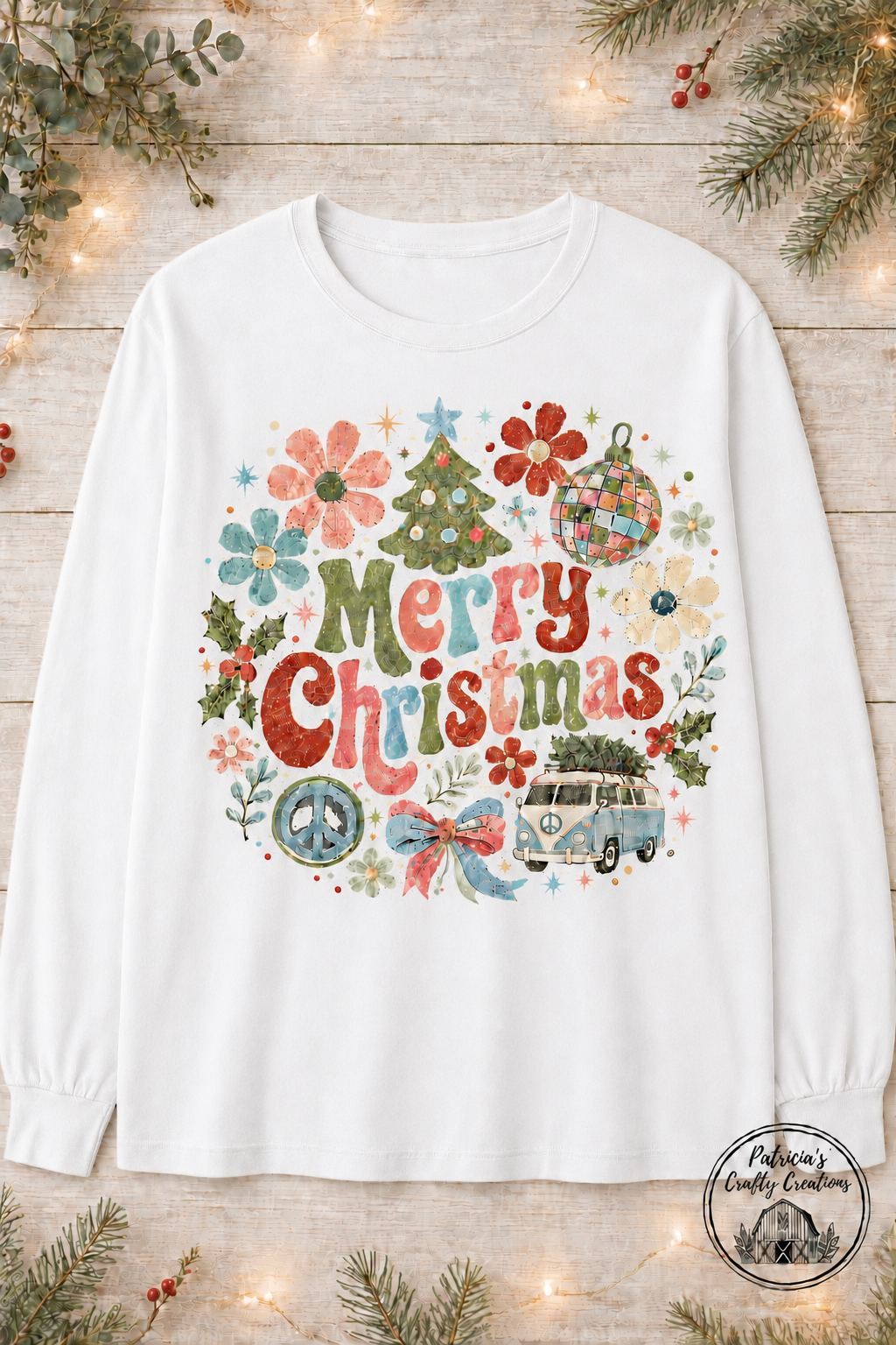 Retro Christmas Long Sleeve T-shirt