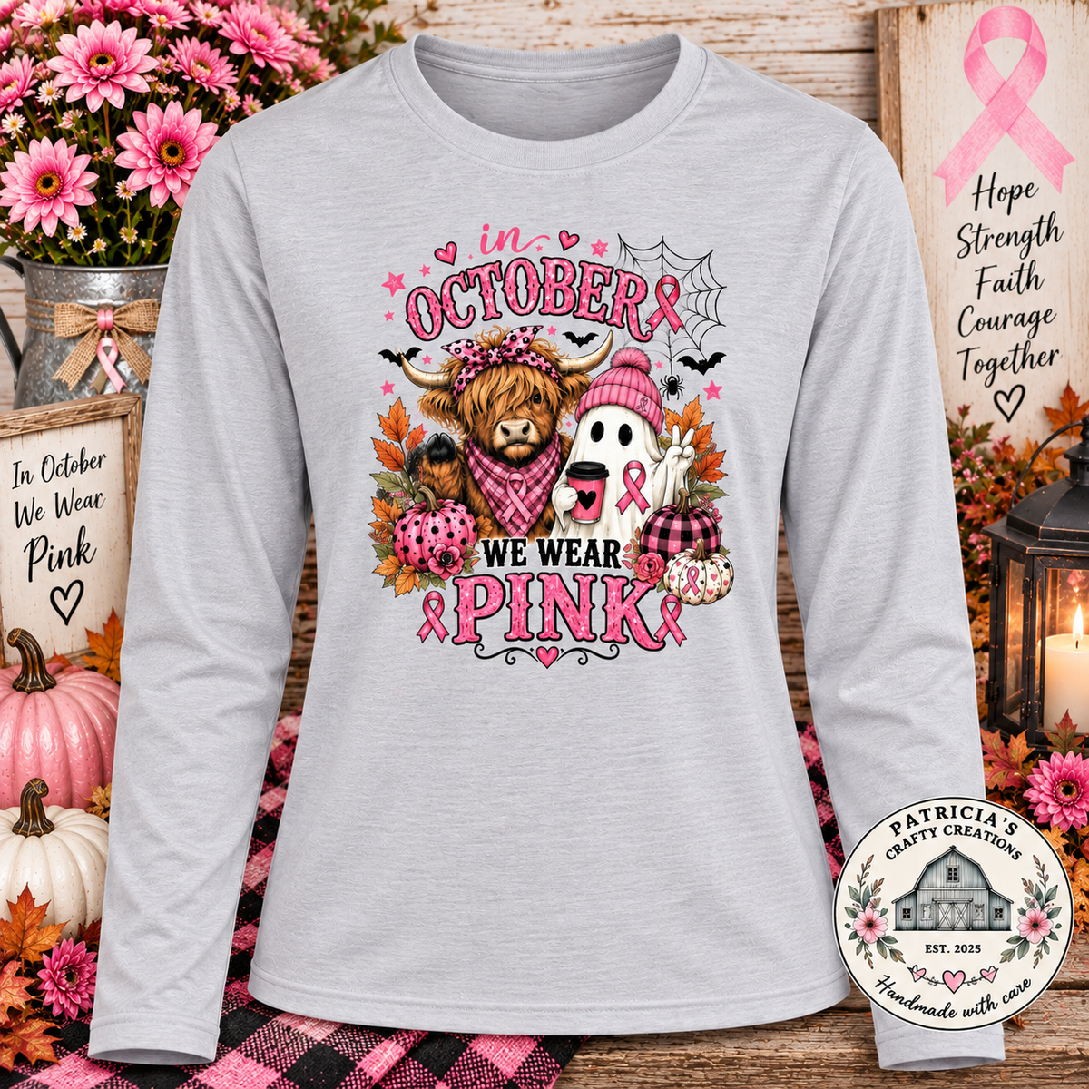 Cow We Wear Pink Long Sleeve T-shirt