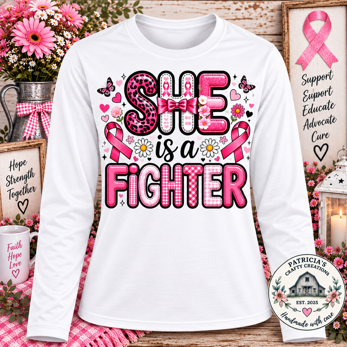 She is a Fighter Long Sleeve T-shirt