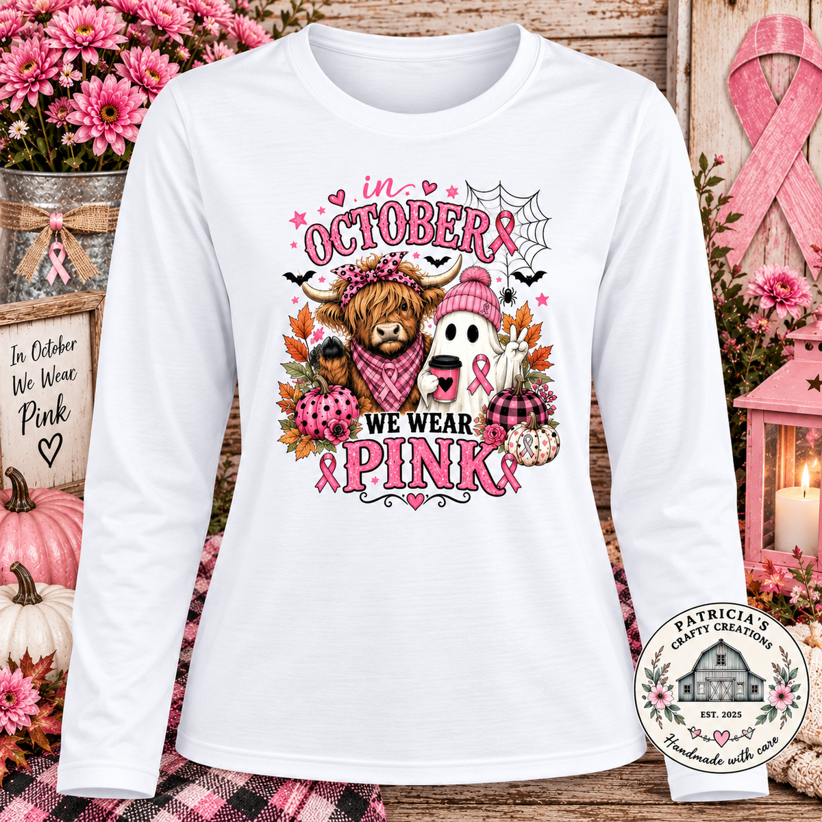 Cow We Wear Pink Long Sleeve T-shirt