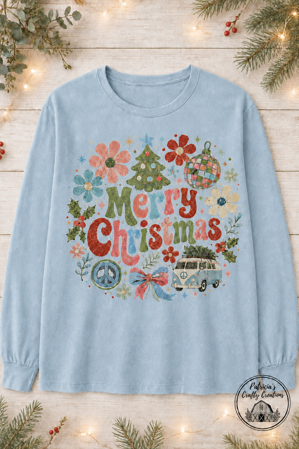Retro Christmas Long Sleeve T-shirt