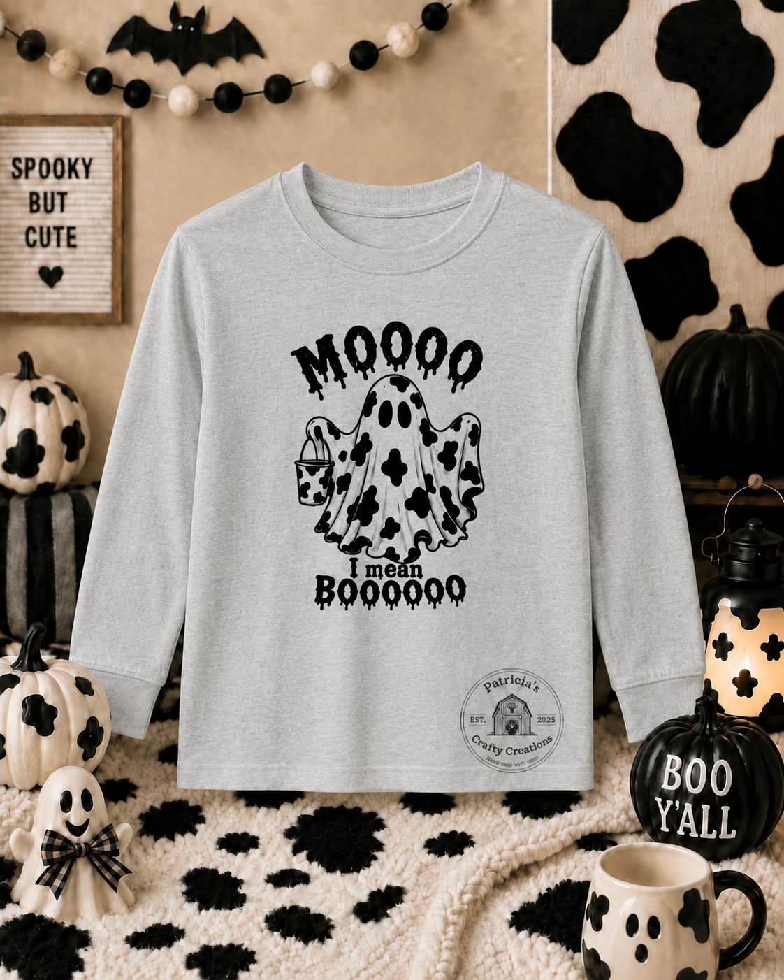 Mooo I Mean Boooo Youth Long Sleeve Shirt